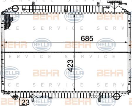 Behr-Hella 8MK 376 706-431 Radiator, engine cooling 8MK376706431