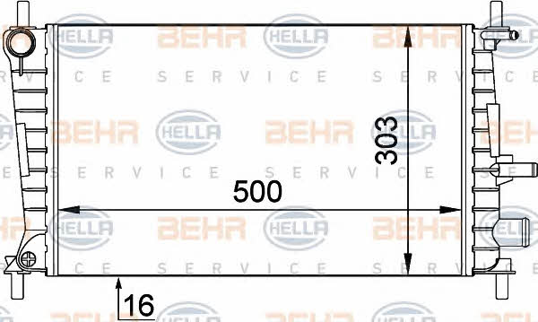 Behr-Hella 8MK 376 707-321 Radiator, engine cooling 8MK376707321