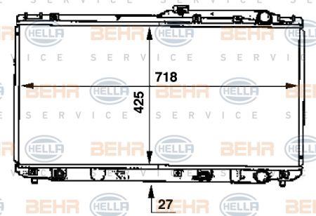 Behr-Hella 8MK 376 707-401 Radiator, engine cooling 8MK376707401