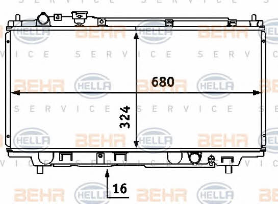 Behr-Hella 8MK 376 707-471 Radiator, engine cooling 8MK376707471