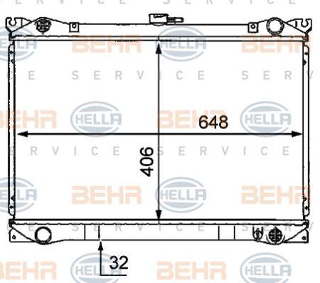 Behr-Hella 8MK 376 707-631 Radiator, engine cooling 8MK376707631