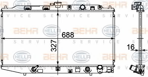 Behr-Hella 8MK 376 707-651 Radiator, engine cooling 8MK376707651