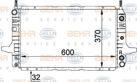 Behr-Hella 8MK 376 707-681 Radiator, engine cooling 8MK376707681