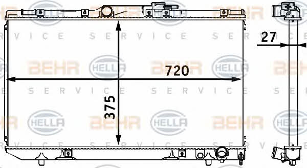 Behr-Hella 8MK 376 708-121 Radiator, engine cooling 8MK376708121
