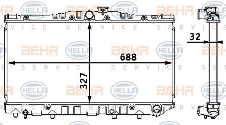 Behr-Hella 8MK 376 708-181 Radiator, engine cooling 8MK376708181