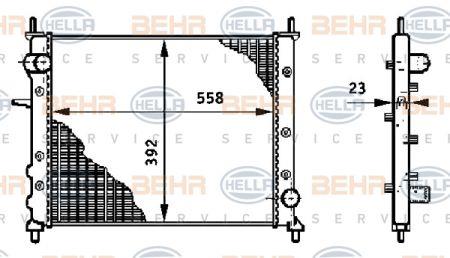 Behr-Hella 8MK 376 708-501 Radiator, engine cooling 8MK376708501