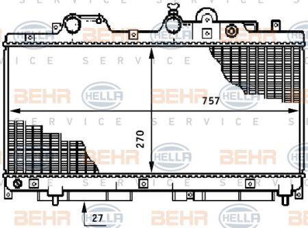 Behr-Hella 8MK 376 708-731 Radiator, engine cooling 8MK376708731
