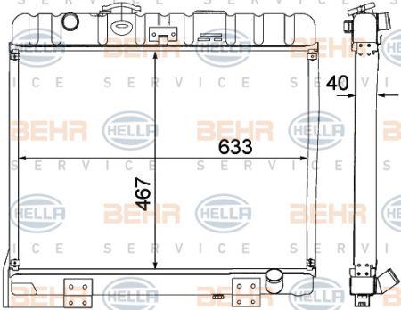 Behr-Hella 8MK 376 709-361 Radiator, engine cooling 8MK376709361