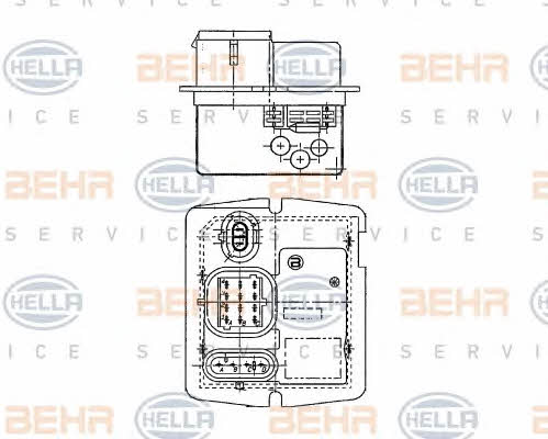 Behr-Hella 9XX 009 122-041 Fan motor resistor 9XX009122041