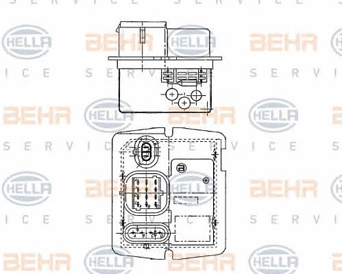 Behr-Hella 9XX 009 122-051 Fan motor resistor 9XX009122051