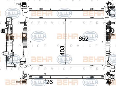 Behr-Hella 8MK 376 735-391 Radiator, engine cooling 8MK376735391