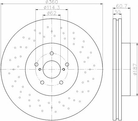 Hella-Pagid 8DD 355 121-891 Brake disc 8DD355121891