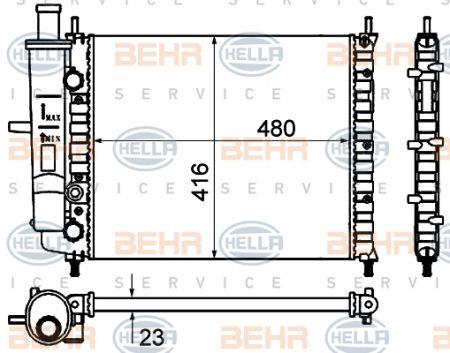 Behr-Hella 8MK 376 735-111 Radiator, engine cooling 8MK376735111