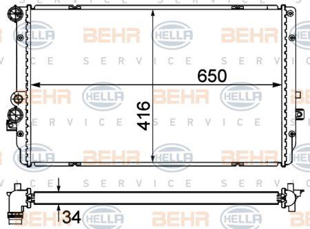 Behr-Hella 8MK 376 735-361 Radiator, engine cooling 8MK376735361