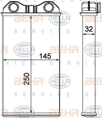 Behr-Hella 8FH 351 000-621 Heat exchanger, interior heating 8FH351000621