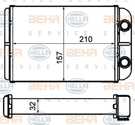 Behr-Hella 8FH 351 308-231 Heat exchanger, interior heating 8FH351308231