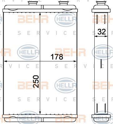 Behr-Hella 8FH 351 000-581 Heat exchanger, interior heating 8FH351000581