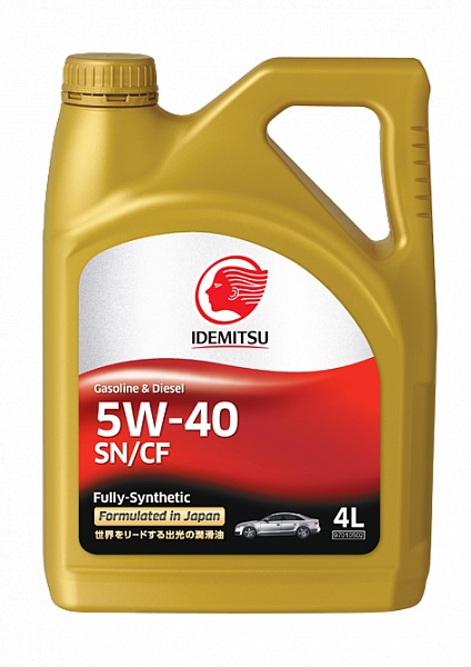 Idemitsu IDEMITSU 5W-40 SN/CF 4L Engine oil Idemitsu Gasoline & Diesel 5W-40, 4L IDEMITSU5W40SNCF4L