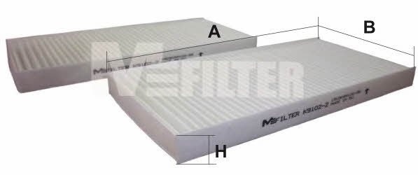 M-Filter K 9102-2 Filter, interior air K91022