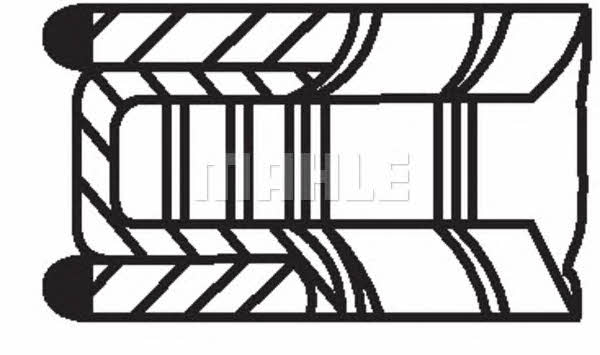 RING SET, PISTON, 1cyl, std Mahle Original 013 58 N0