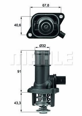 Thermostat housing Mahle/Behr TI 16 105