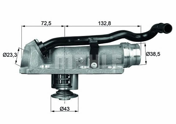 Mahle/Behr TM 9 105 Thermostat, coolant TM9105