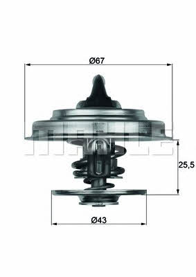 Mahle/Behr TX 18 83 Thermostat, coolant TX1883