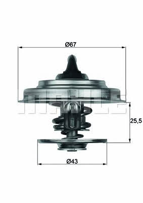 Coolant thermostat Mahle/Behr TX 18 83D