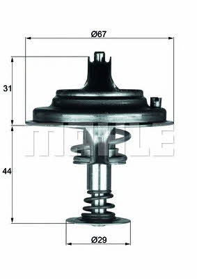 Mahle/Behr TX 26 71D1 Thermostat, coolant TX2671D1