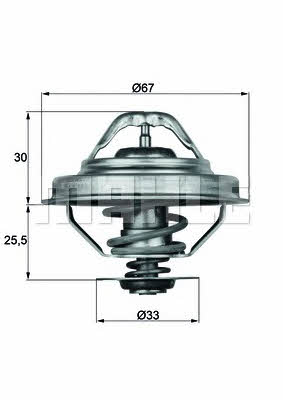 Coolant thermostat Mahle/Behr TX 28 92D