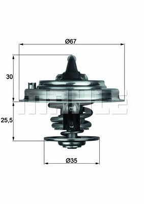 Thermostat, coolant Mahle&#x2F;Behr TX 30 87D