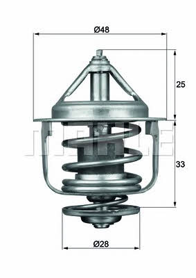 Mahle/Behr TX 87 77D Thermostat, coolant TX8777D