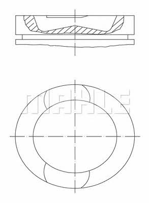 Piston Volvo: 2097300 Mahle Original Piston set