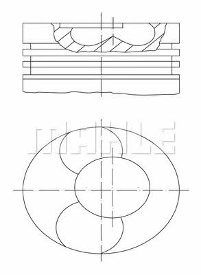 Piston MAN: 2290700 Mahle Original Piston set