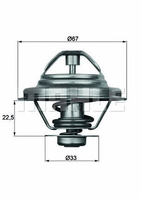 Mahle/Behr TX 24 80D Coolant thermostat TX2480D TX2480D Mahle/Behr Coolant thermostat