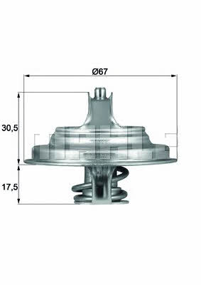 Mahle/Behr TX 54 83D Coolant thermostat TX5483D TX5483D Mahle/Behr Coolant thermostat