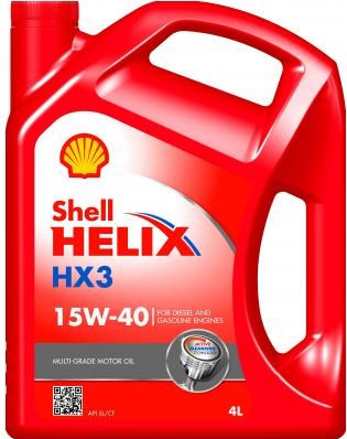 Shell 5011987237018 Engine oil Shell Helix HX3 15W-40, 4L 5011987237018
