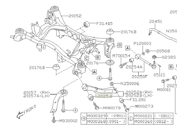 Subaru Silent block rear trailing arm – price 143 PLN