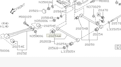 Subaru Silent block rear wishbone – price 57 PLN