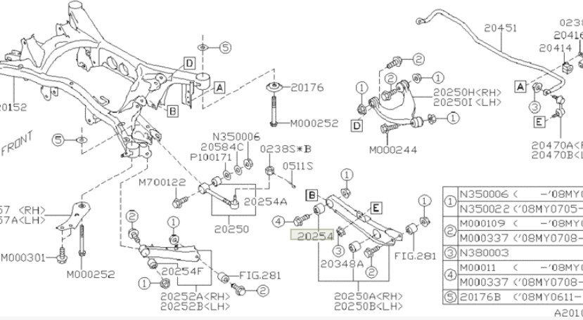 Buy Subaru 20254XA03A at a low price in United Arab Emirates!