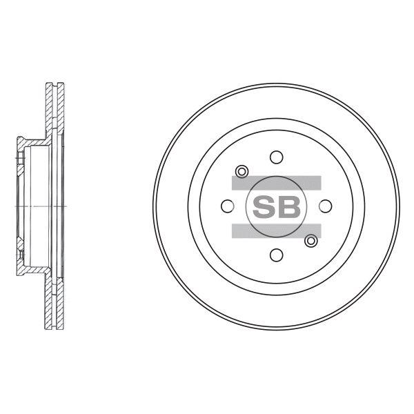 Sangsin SD1021 Front brake disc ventilated SD1021