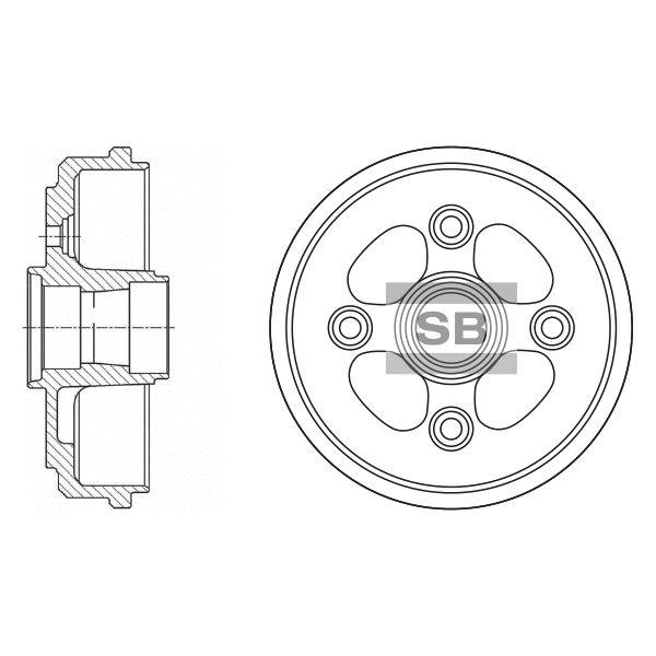 Sangsin SD3011 Rear brake drum SD3011
