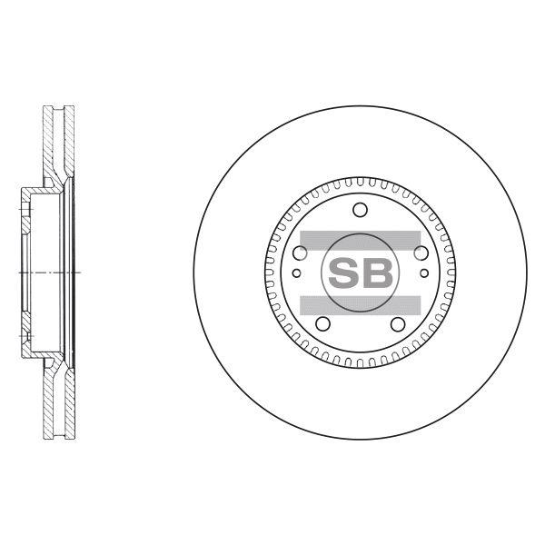 Sangsin SD1069 Front brake disc ventilated SD1069