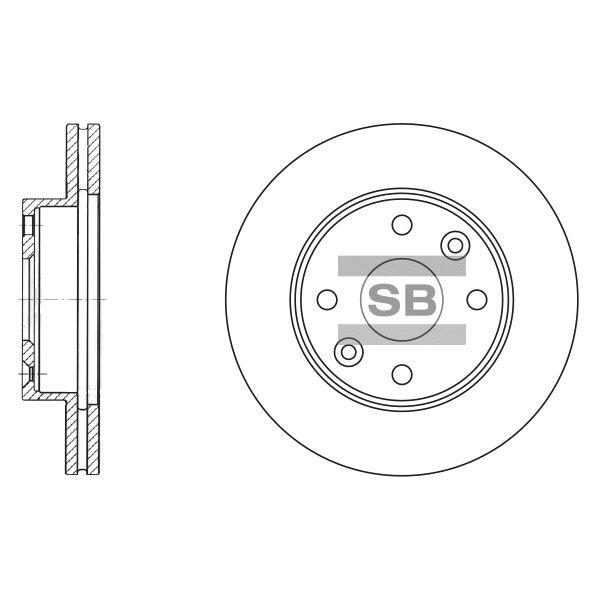 Sangsin SD2012 Front brake disc ventilated SD2012