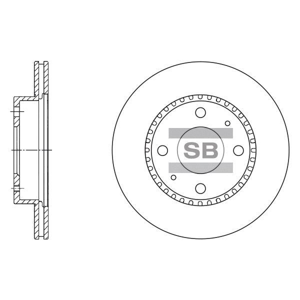 Sangsin SD4205 Front brake disc ventilated SD4205