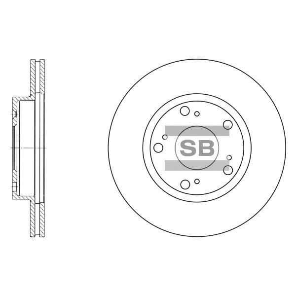 Sangsin SD4102 Front brake disc ventilated SD4102