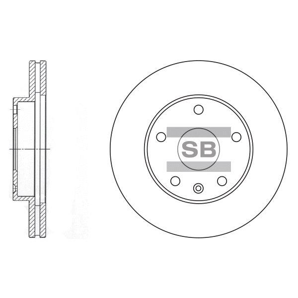 Sangsin SD3006 Front brake disc ventilated SD3006