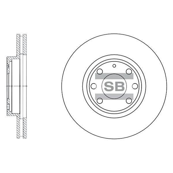 Sangsin SD3012 Front brake disc ventilated SD3012
