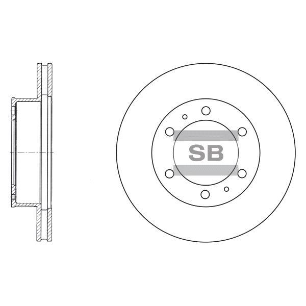 Sangsin SD4011 Front brake disc ventilated SD4011