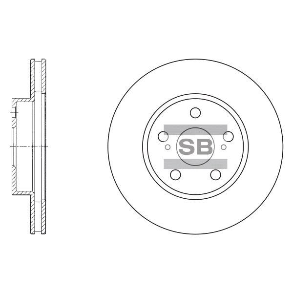 Sangsin SD4013 Front brake disc ventilated SD4013